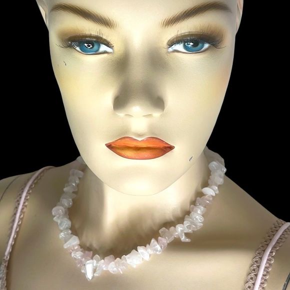Jewelry - Rose Quartz Crystal Chip Necklace